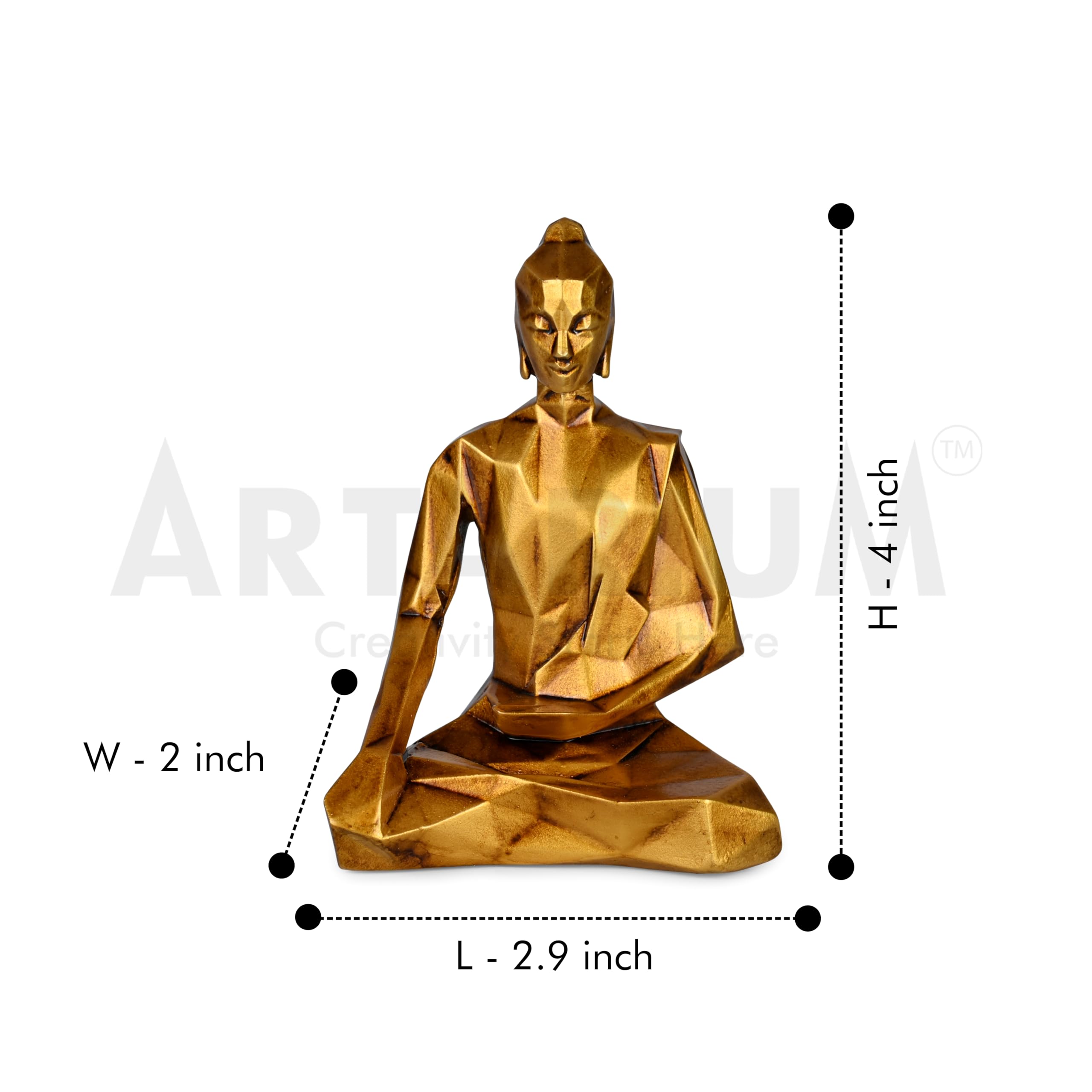 Artarium Meditating Origami Buddha Statue Lord Buddha Idol