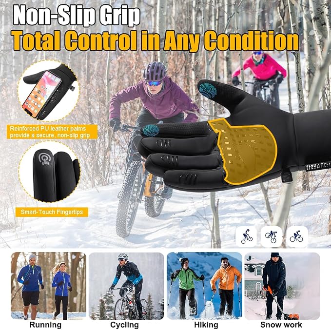 Guantes térmicos impermeables para hombre y mujer, talla L miniatura 5