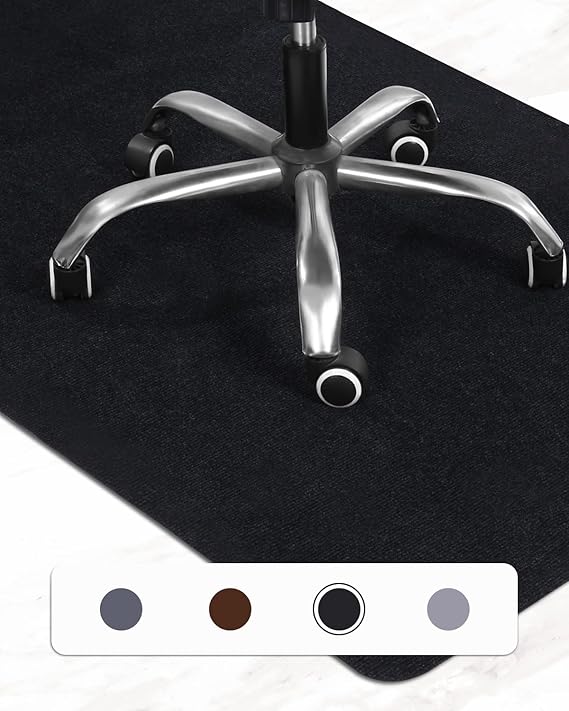 Tappeto Per Sedia Ufficio 90x120cm - Grigio Scuro - Salvapavimento Antiscivolo Per Ruote