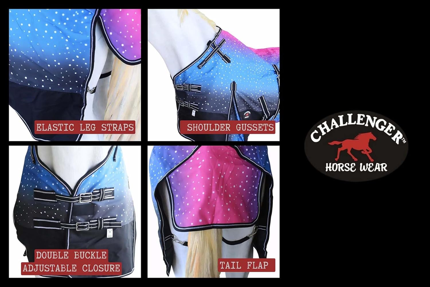 Challenger 1200D Turnout Waterproof Rain Horse Sheet Light Winter Blanket 391B