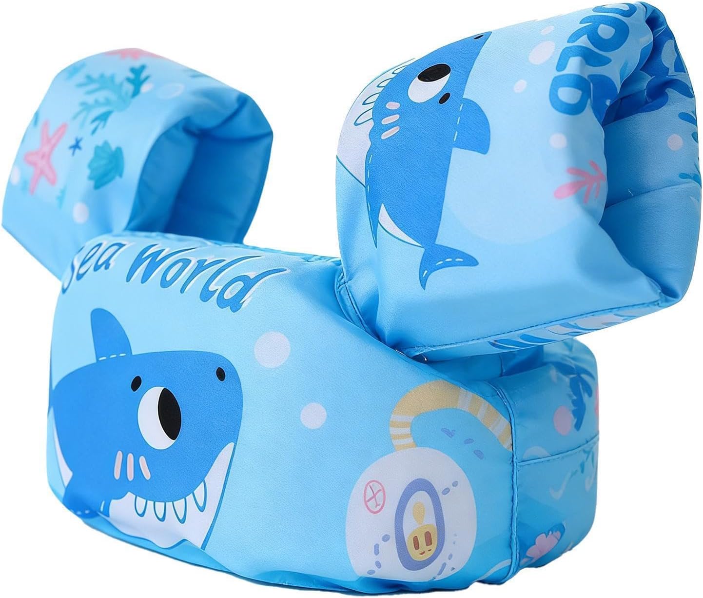 Kids Swimming Vest Adjustable Float Jumper with Arm Wings | Swim Trainer Vests for Boys Girls Bath Time Beach Lake River Water Park Outdoor Vacation