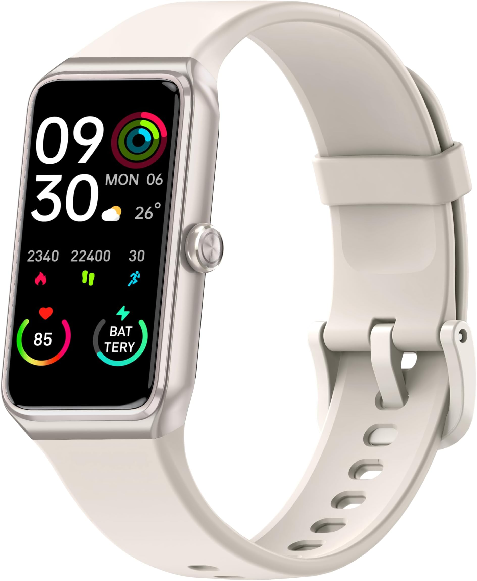 Fitness Tracker with 24/7 Heart Rate,Blood Pressure Sleep Tracking,104 Sports Modes Calories Smart Watch,IP68 Waterproof Step Counter Activity Trackers Pedometer for Android&iPhone Women Men (Beige)
