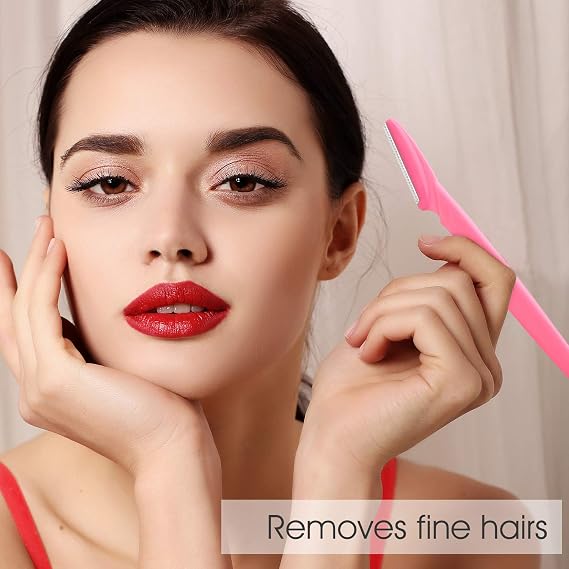 FEPITO 60Pcs Eyebrow Razor Shaper Shavers Trimmers for Women and Men Face Hair Removers Multipurpose Exfoliating Face Razor