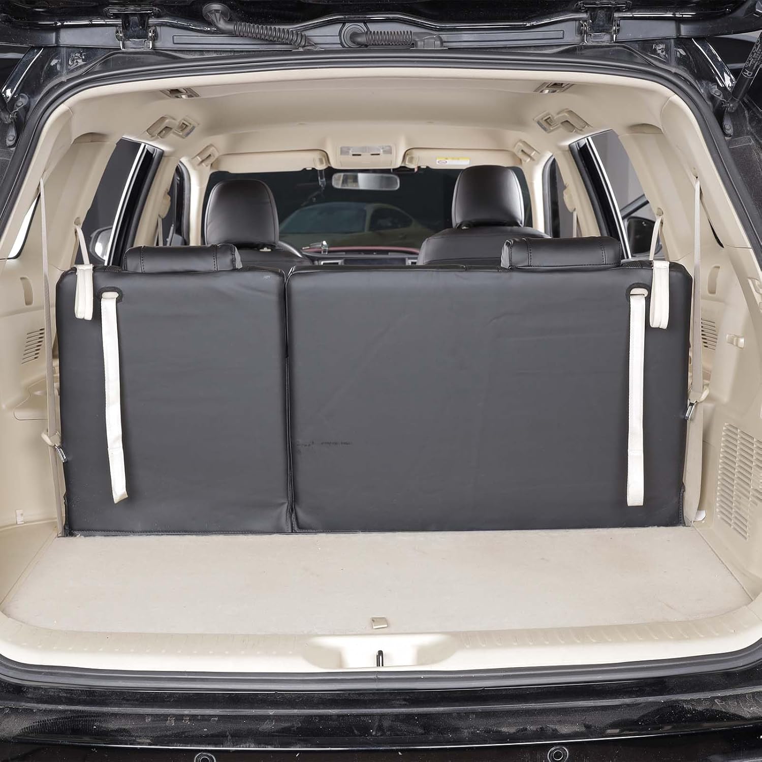 Custom Fit for Toyota Highlander 2015-2019 3 Rows 8 Seats Models Seat Covers Full Coverage Faux Leather Waterproof and Airbag Compatible(Black)