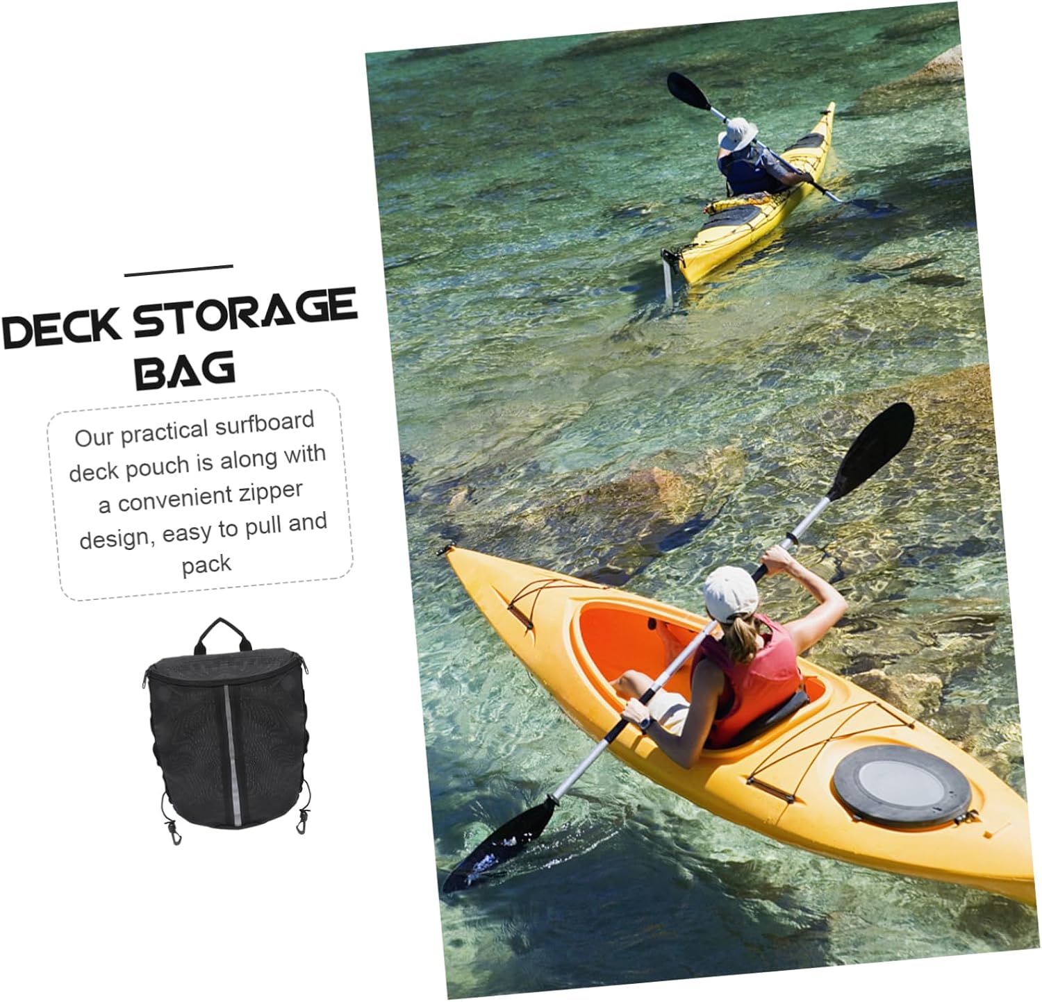 Deck Bag for Kayak Boat Paddleboard Cooler Deck Bag Kayak Paddles Storage Case