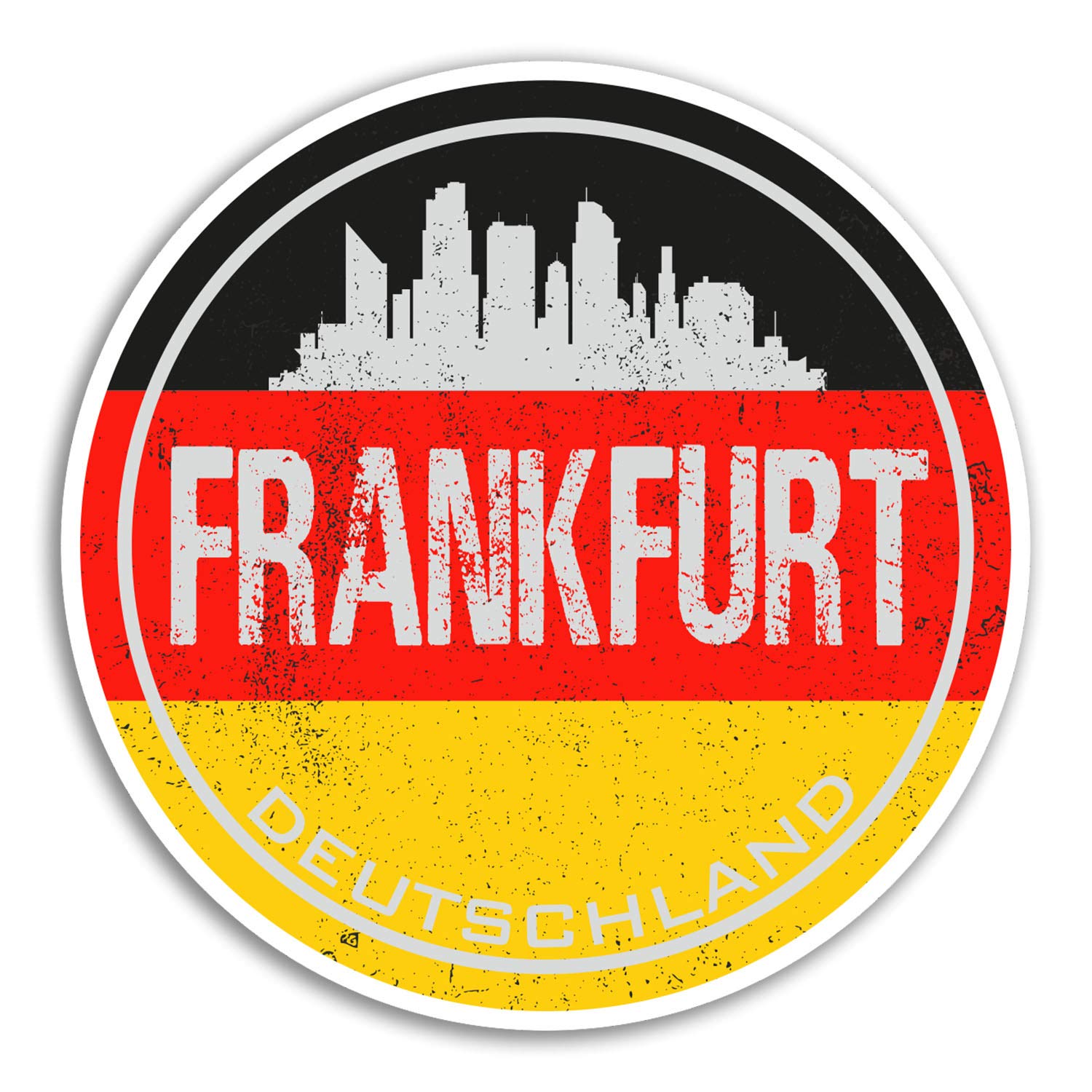 2 x 10cm Frankfurt Germany Vinyl Stickers - Flag Sticker Laptop Luggage #20053 (10cm Wide)