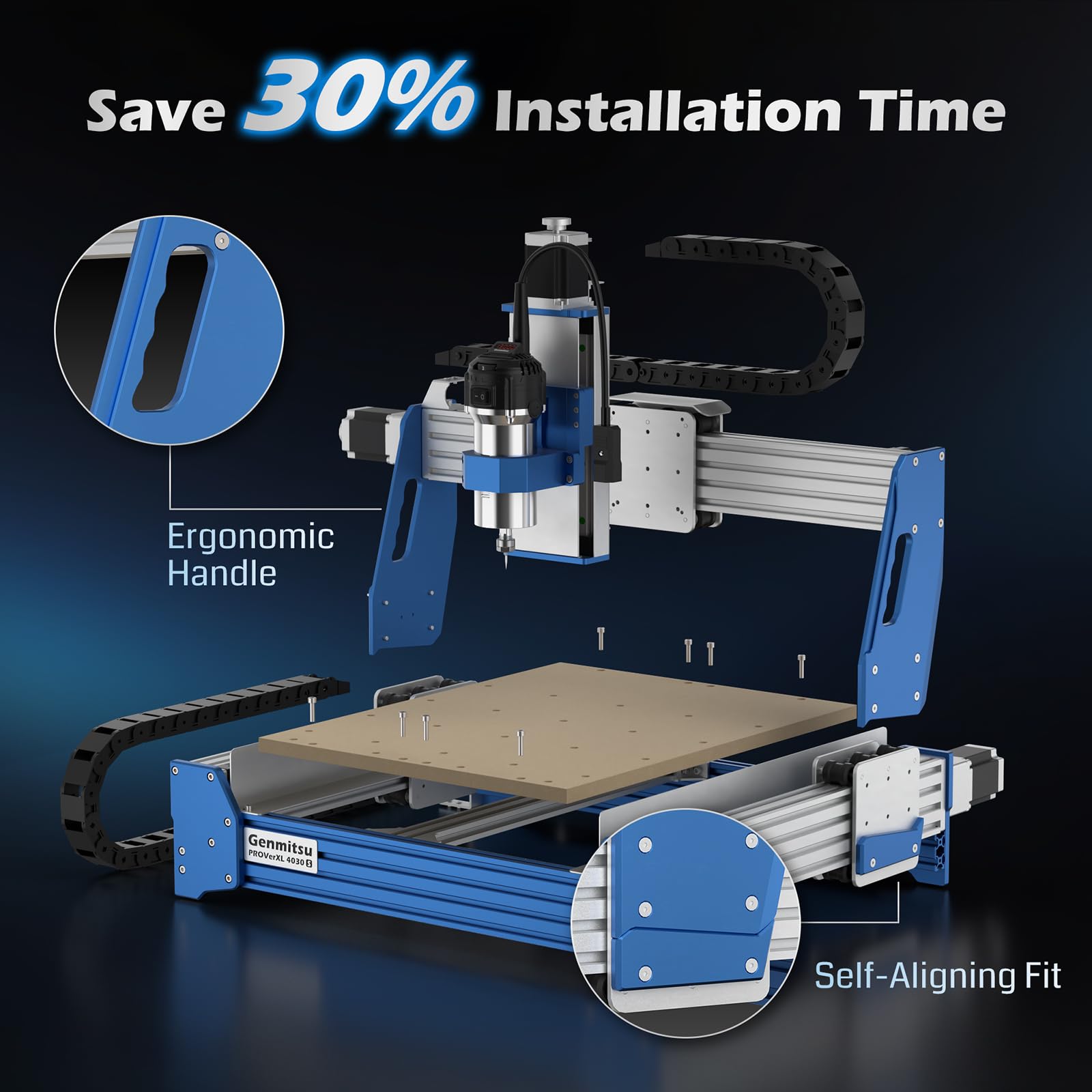 Genmitsu PROVerXL 4030S CNC Router Machine with 710W Spindle Genmitsu PROVerXL 4030S CNC Router Machine with 710W Spindle