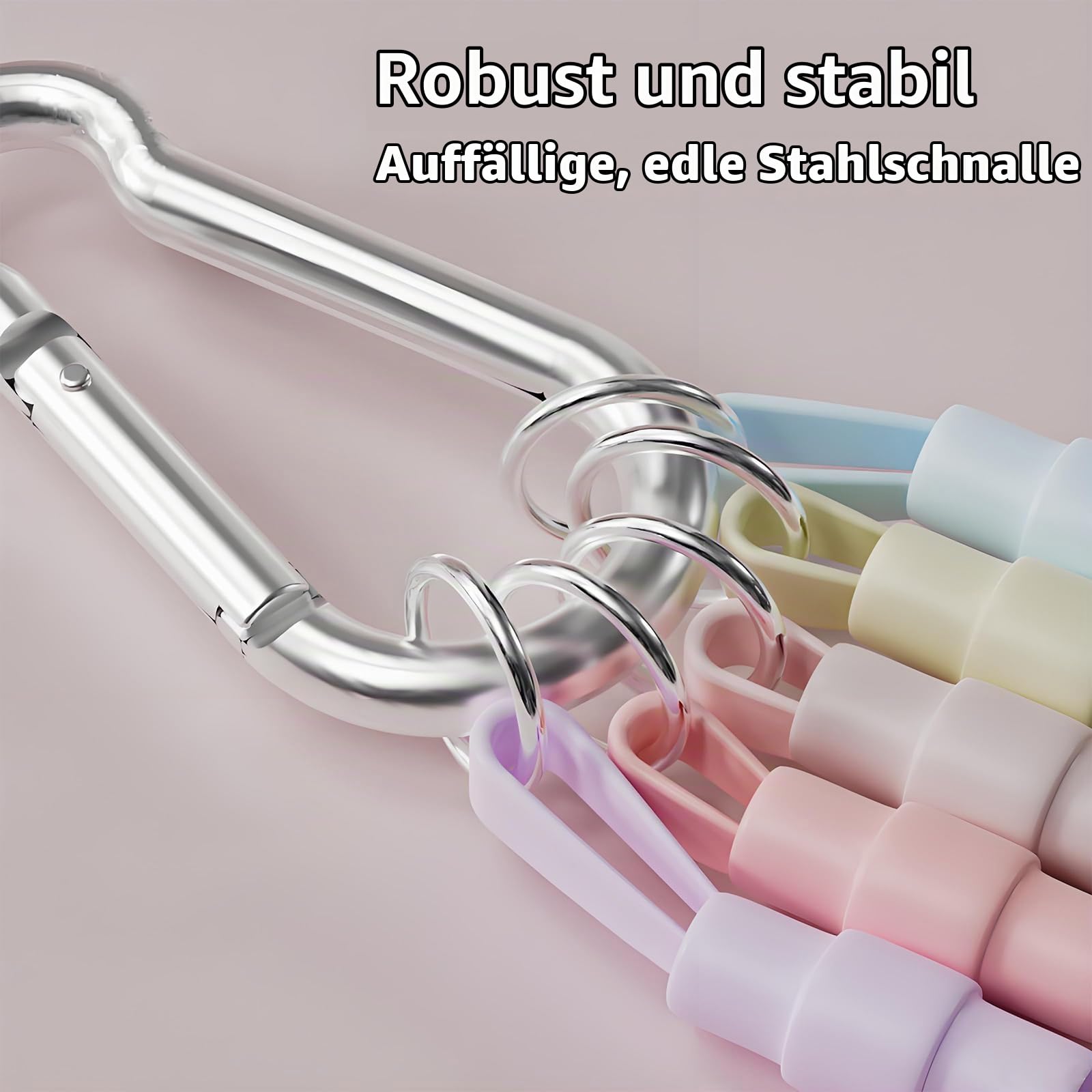 Pilates-Stange & Fitnessband Set 12-in-1 20-125 LBS Widerstand 5-Stufen - Pink