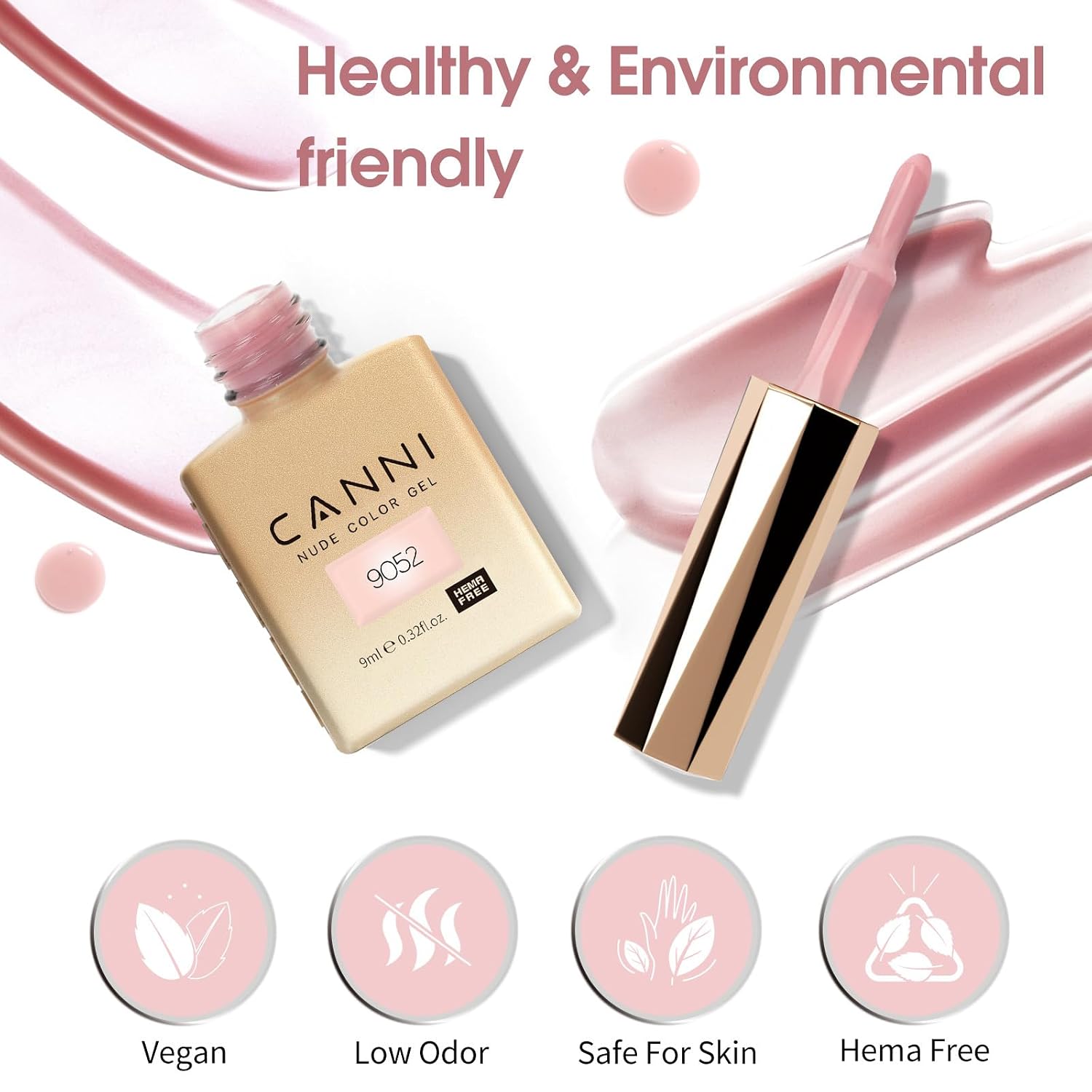 CANNI 30Pcs Jelly Gel Nail Polish Set - 9ML Transparent Nude Brown Red Pink Milky White Gel for French Manicure, Soak Off UV LED Nail Kit for Salon & DIY Home Use