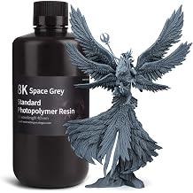 ELEGOO 8K Standard Photopolymer Resin 405 nm UV-Curing Resin Best for Saturn 2 8K LCD 3D Printer Space Grey 1000 g