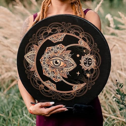 Shaman Drum Spirit Music Shamanic Drum with Rope Handles and