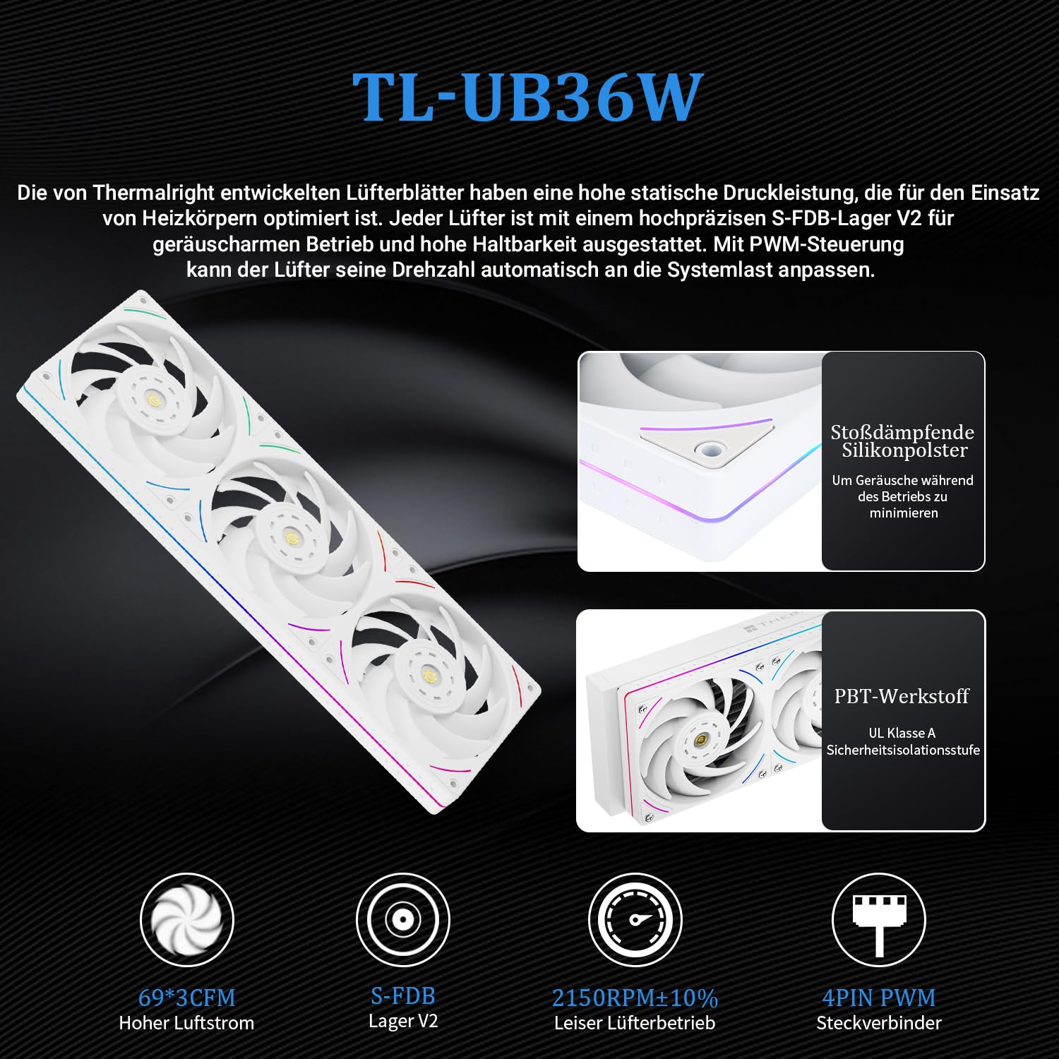 Thermalright Mjolnir Vision 360 UB PRO ARGB White Aio - Refrigeratore a liquido per CPU, schermo IPS con risoluzione 640 x 480, schermo LCD da 3,5 pollici ad assorbimento magnetico, per AM5/LGA1851