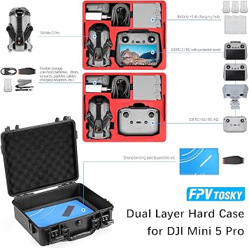 FPVtosky Hard Case for DJI Mini 5 Pro+ Mini 5 Pro ND Filter Set