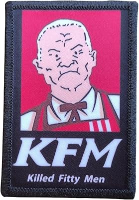 King of The Hill Cotton Killed Fitty Men Morale Patch Removable Hook and Loop for Molle Gear, Operator Hat, Rucksack, Pack Bag, Backpack, Made in The USA