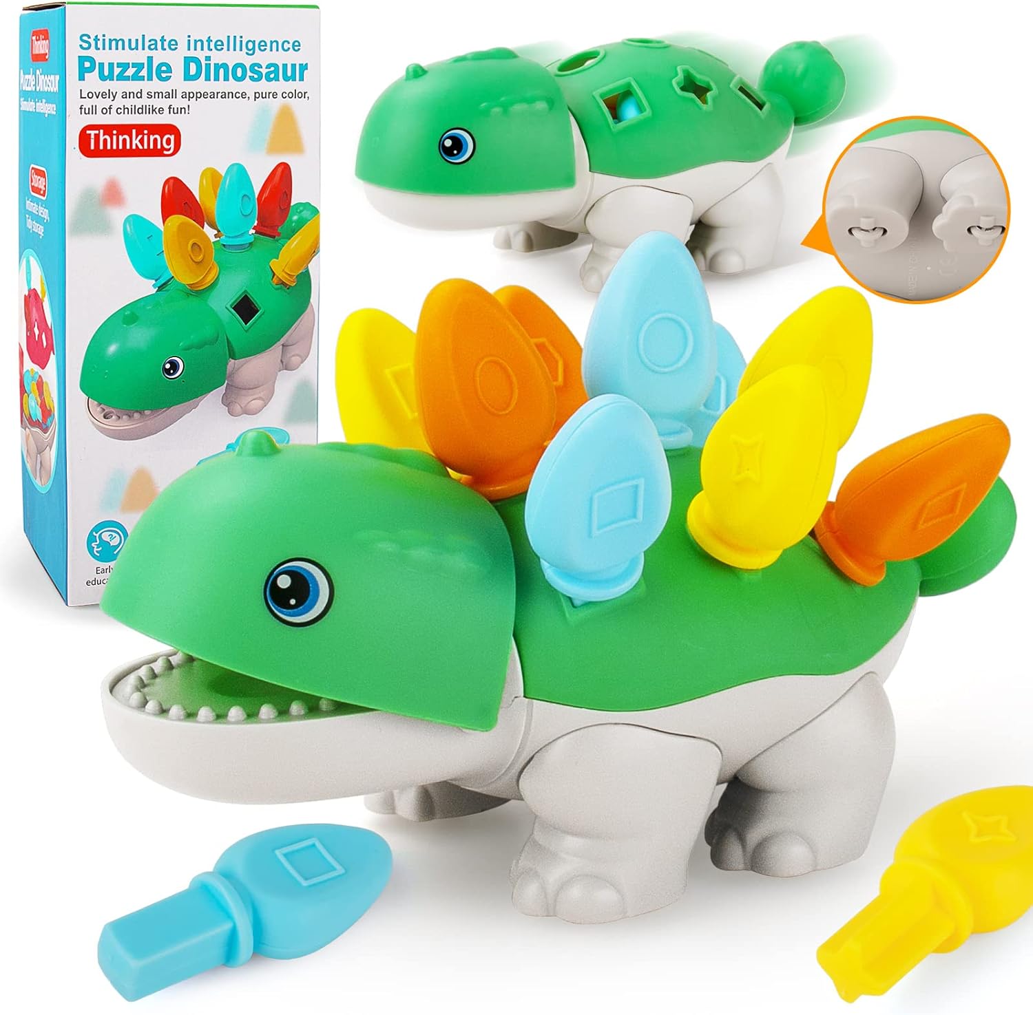 KaPing Dinosaur Toy, Baby Toys 1218 Months, Educational Sorting Toys, Sensory Toys