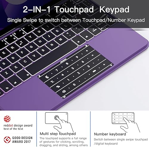 Miniatura 5 de Nums Teclado numérico inteligente para Surface Pro 789X Surface Laptop todos los modelos, protector de panel táctil, excelente experiencia táctil,