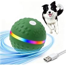 Smart Interactive Dog Toy,Smart Moving Bouncing Dogs Ball with RGB Lights, Automatic Moving, Bouncing, and Rotating,E-TPU Durable & Waterproof,for Small Medium Dogs Keep Them Busy