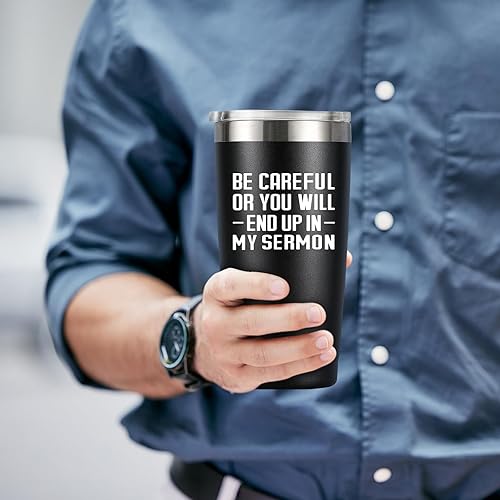 Miniatura 3 de MASGALACC Regalos para pastores Taza de advertencia para pastor Divertidos regalos de agradecimiento para pastor para cumpleaños Navidad,