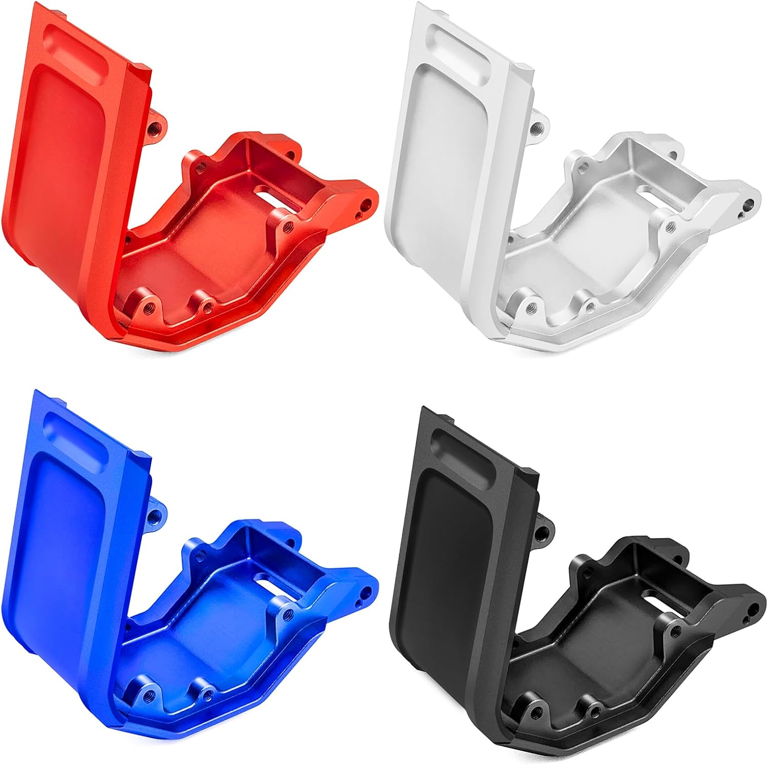 Aluminum 7075 Front & Rear Chassis Armor Skid Plate Guard for LOSI 1:4 Promoto MX Motorcycle Dirt Bike RTR FXR LOS06000 LOS06002 Upgrade Parts - Blue