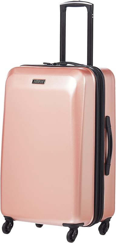 American Tourister Moonlight Hardside Equipaje expandible con ruedas giratorias, oro rosa, equipaje de mano de 21 pulgadas