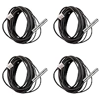 Vista 7 de 4 unidades NTC 10K 3950 Termistor 1 M, sonda de sensor de temperatura de termistor de 10 K, sonda de sensor de temperatura de NTC 3950 10 K de acero