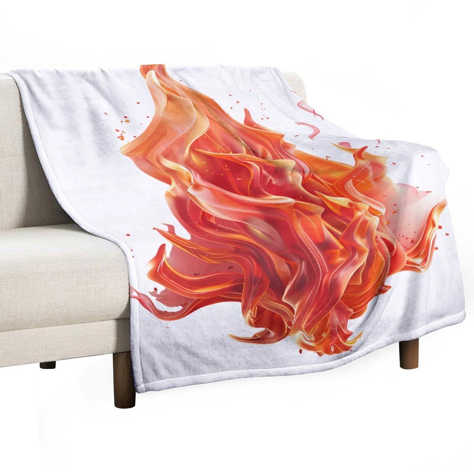 MHYRAC Flannel Blanket, Flame Throw Blanket for Couch Sofa Bed Office, Soft And Comfortable Without Pilling