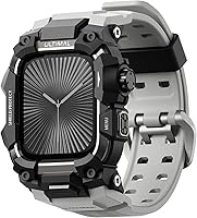 Vista 25 de ULTIMAL - Funda resistente con correa para Apple Watch 49mm, compatible con Apple Watch Ultra 3/2/1, cubierta protectora a prueba de golpes de grado