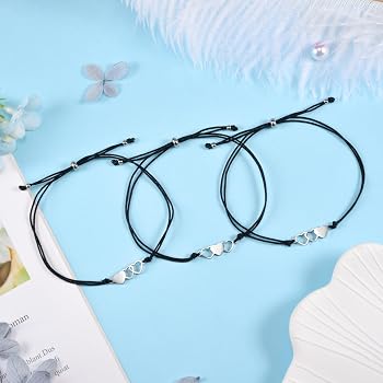 MANVEN Bracciale Dell'Amicizia A Cuore Per Amiche - Set Da 2/3/4 Pezzi