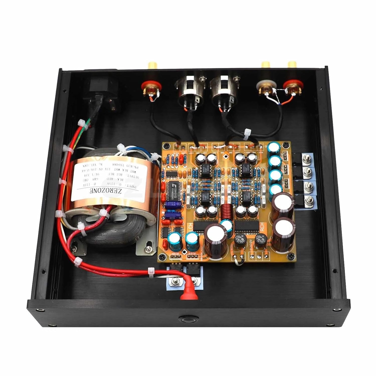 Dual AD1865R NOS DAC R2R HiFi Audio Decoder Converter with Balanced XLR Output, Coaxial Input for Home Stereo System (Silver)