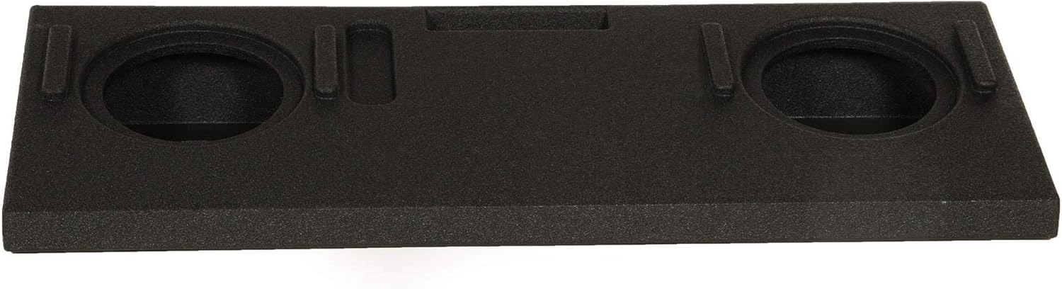 Q Power 10 Inch Easy Set Dual Ported 36 Hz Subwoofer Enclosure Car Audio Fiberboard Box with Durable Bed Liner Finish for Toyota Tundra, Black