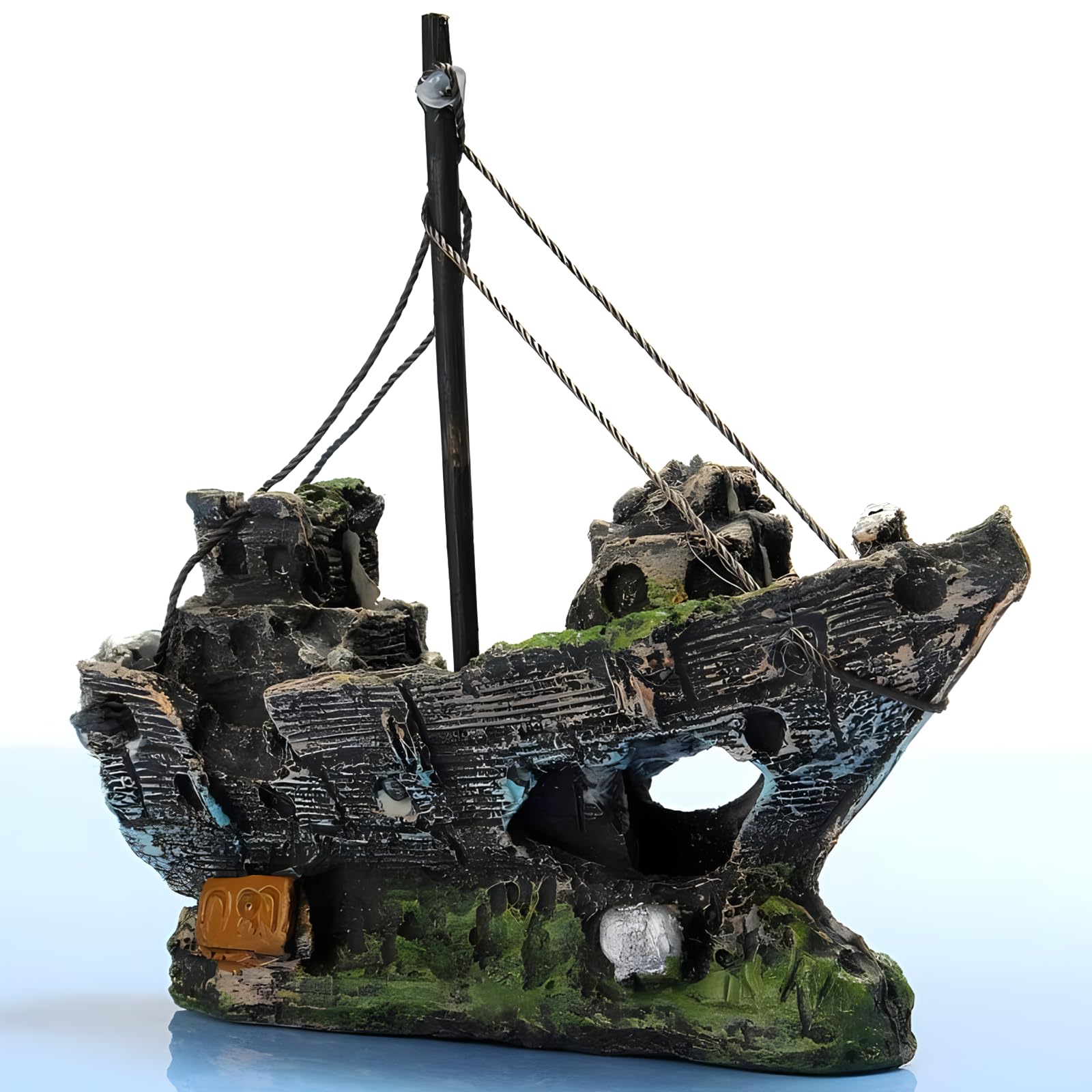 Decorative Ship Aquarium Ornament for Fish and Shrimp