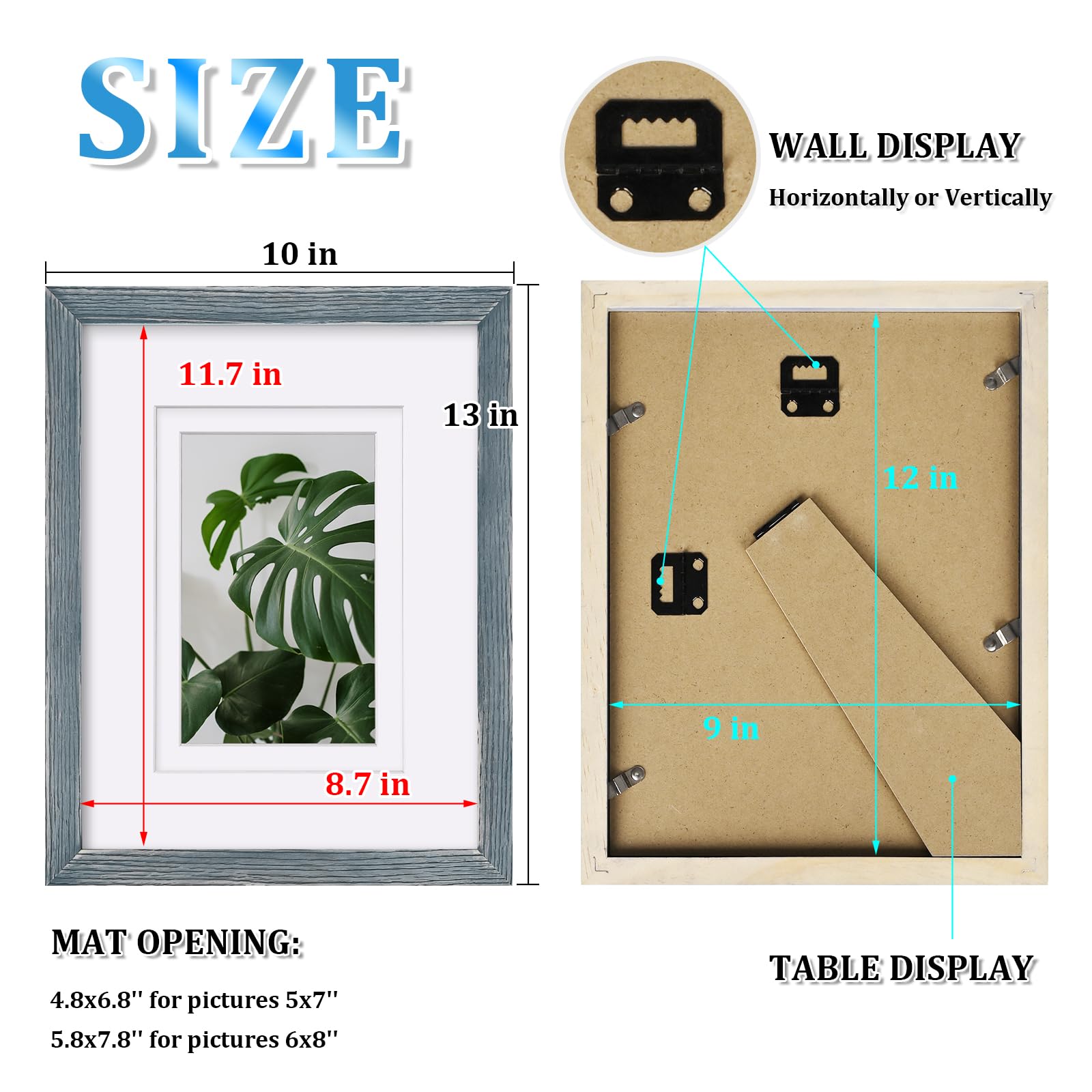 Snapklik.com : Egofine 9x12 Picture Frames Set Of 4, Made Of Solid Wood ...