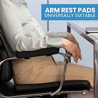Everlasting Comfort Karfatámasz Párna - Memory Foam Karfapárna Irodai Székhez, Gaming Székhez - Fekete Ovális Karpárna 2 db 9