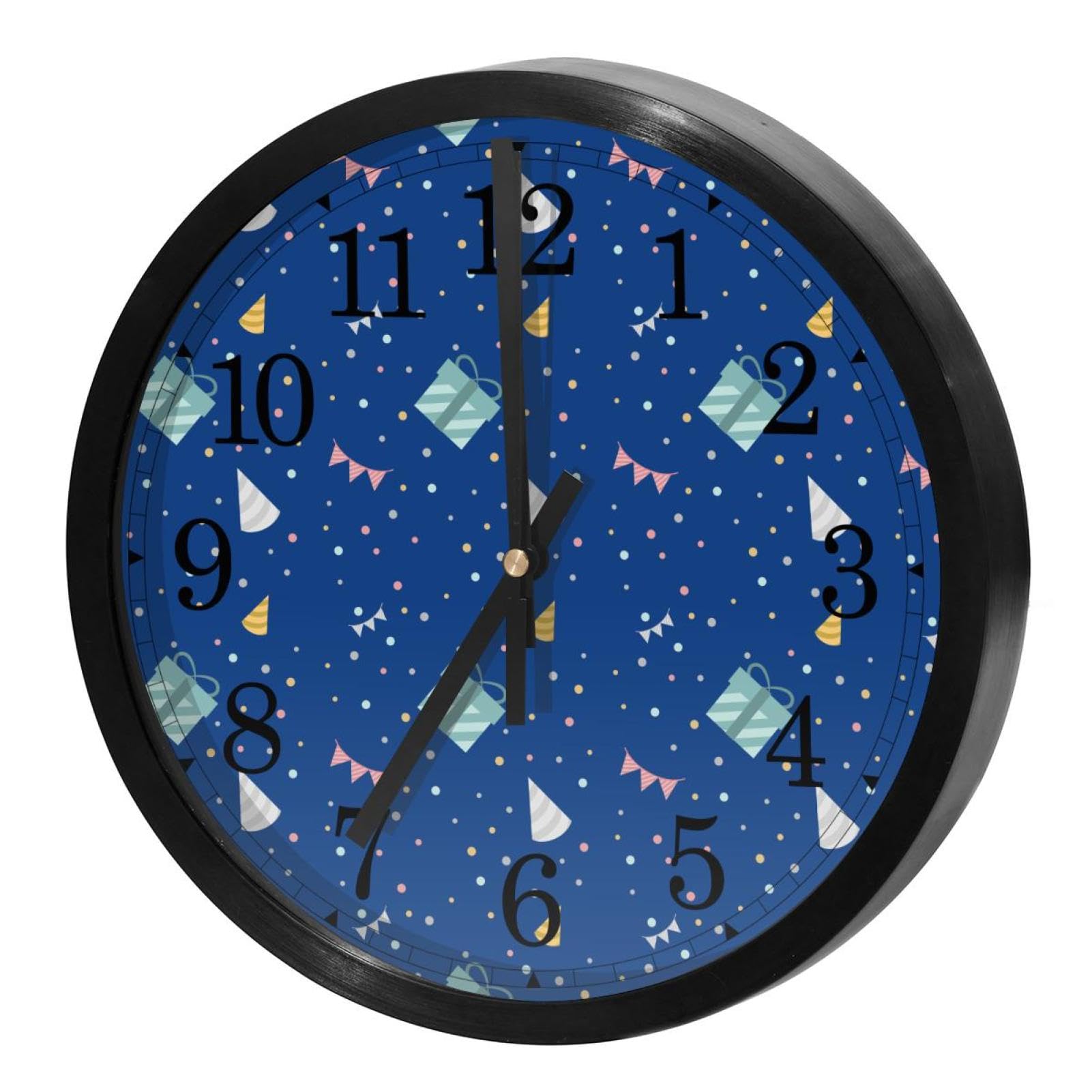 Horloge murale silencieuse bleue à quartz pour une décoration de cuisine moderne