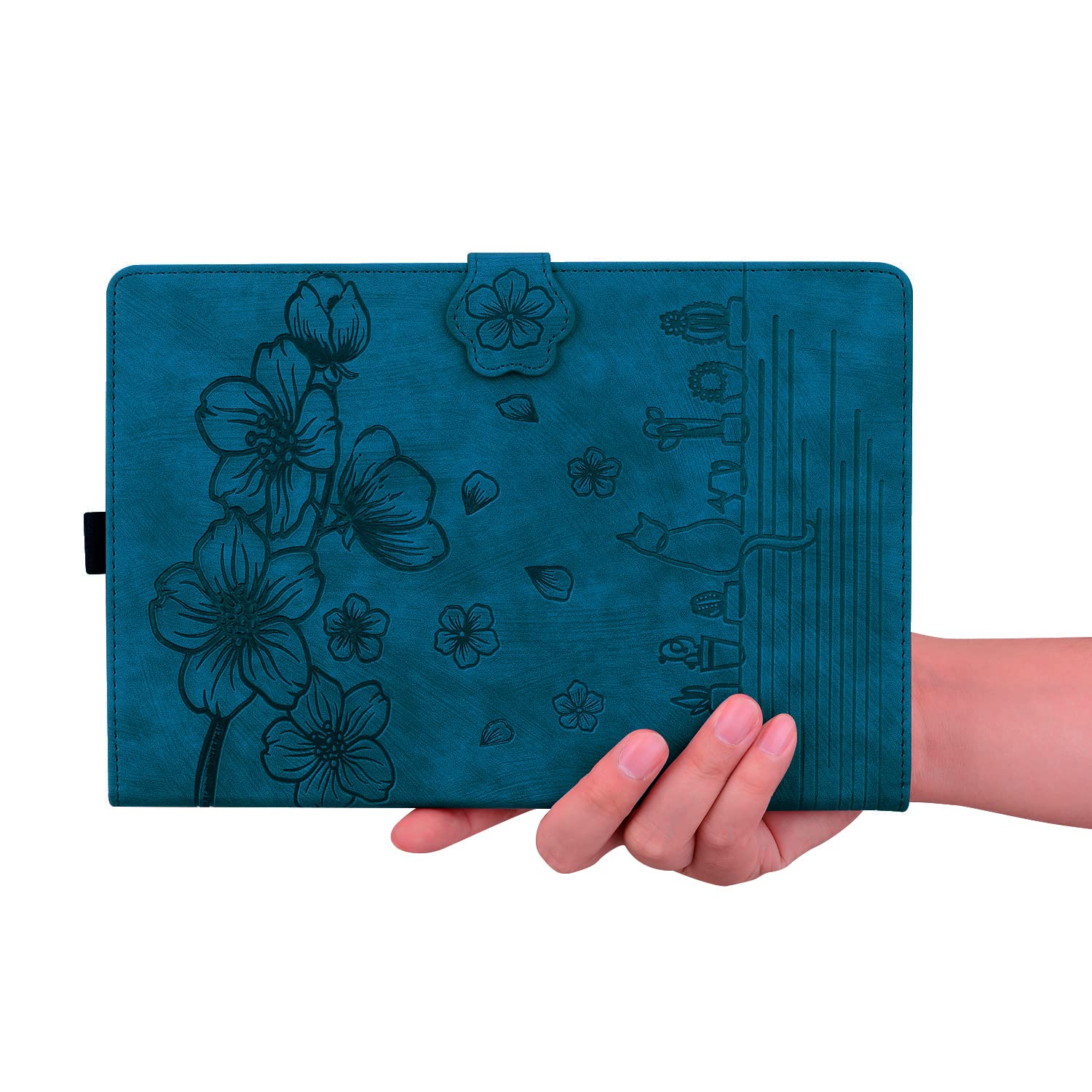 Hülle Für Lenovo Tab P11 2nd Gen 11,5 Zoll – PU-Leder Case Mit Stifthalter & Kartentasche In Marineblau
