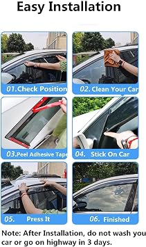 SKINII Wind Deflectors WellVisor Window Visor For VW For Golf 6 MK6 Hatchback 2009-2013 Rain Guard Deflector Awnings And Shelters Car Wind Deflectors