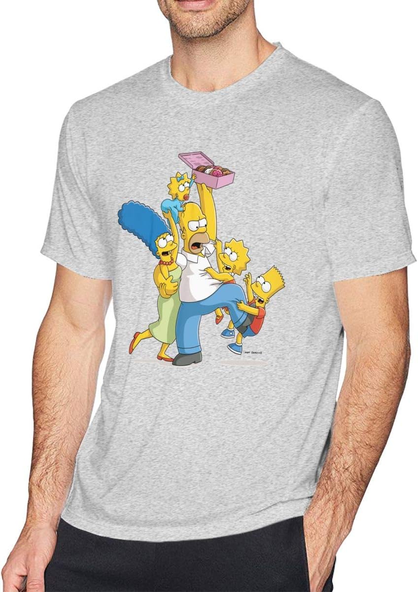 Simpson Family Mens Shirt Short Sleeve T-Shirt, Casual Shirt for Men Teenagers