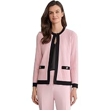 Kasper Womens Waffle Knit Cardigan Sweater
