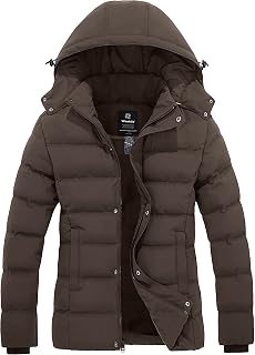 Women's Hooded Warm Winter Coat Quilted Thicken Puffer Jacket with Removable Hood