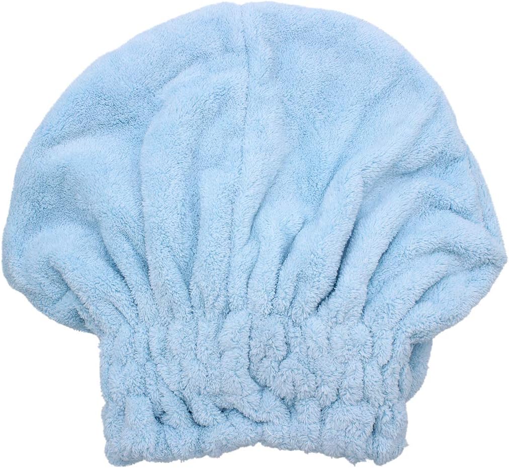 Dianoo 2pc Hair Drying Cap Microfiber, Ultra Absorbent Bath Hat, Quickly Drying Hair Turban Wrap Towels, Soft Shower Cap For Long Thick Hair Women Girls (Pink and Blue) - Image 4