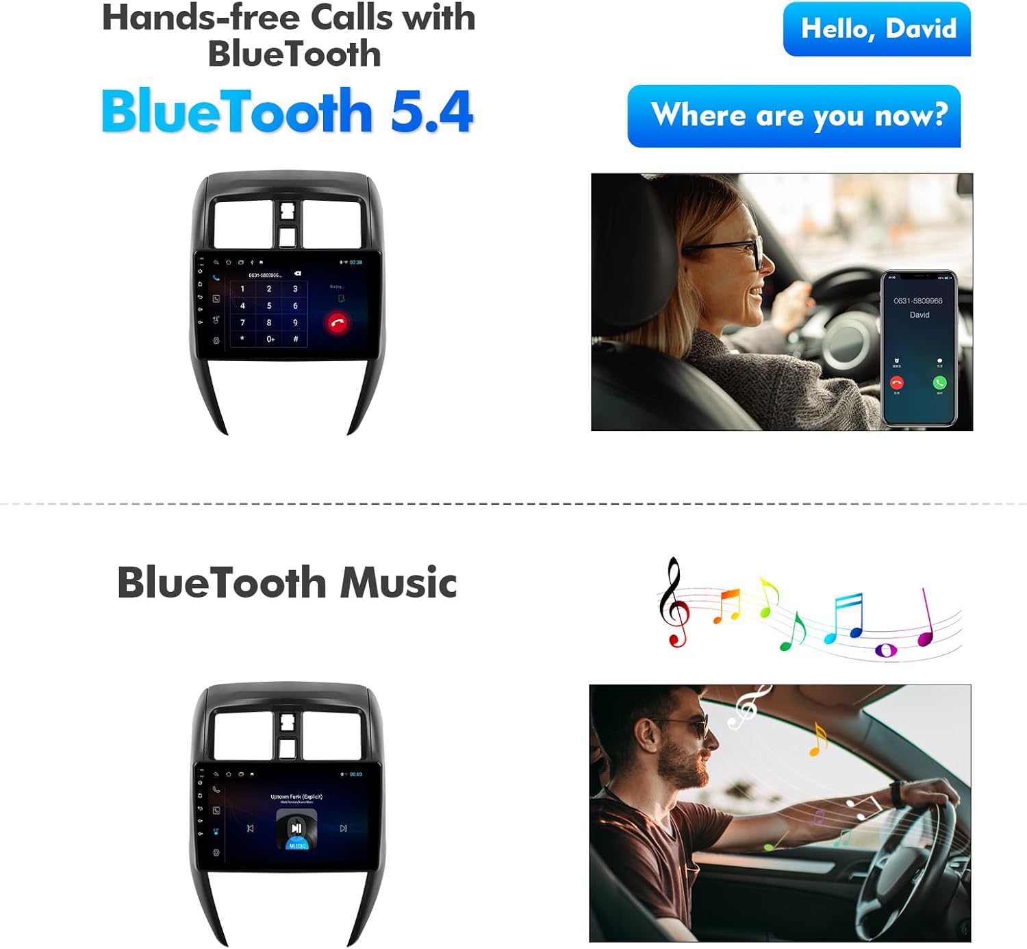 2+32G 10.1-inch Android 13 Car Stereo for Nissan Versa Sedan 2015-2019 IPS Touchscreen Screen Car Radio with Carplay & Android Auto Support Backup Camera GPS FM Navi BT SWC