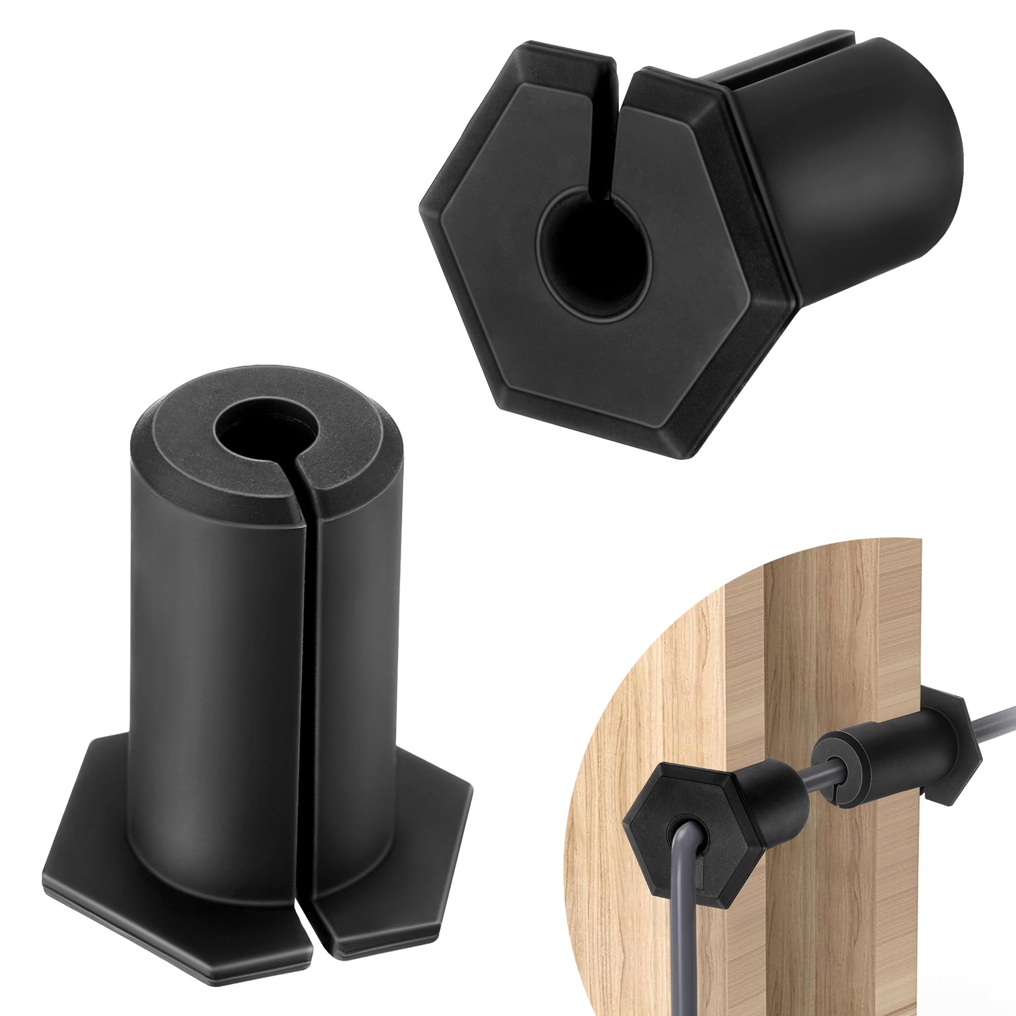 2 Pcs Cable Routing Kit Compatible with Starlink Cable Grommet, Black