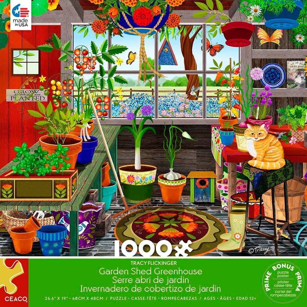 Ceaco - Garden Shed Greenhouse - 1000 Piece Jigsaw Puzzle
