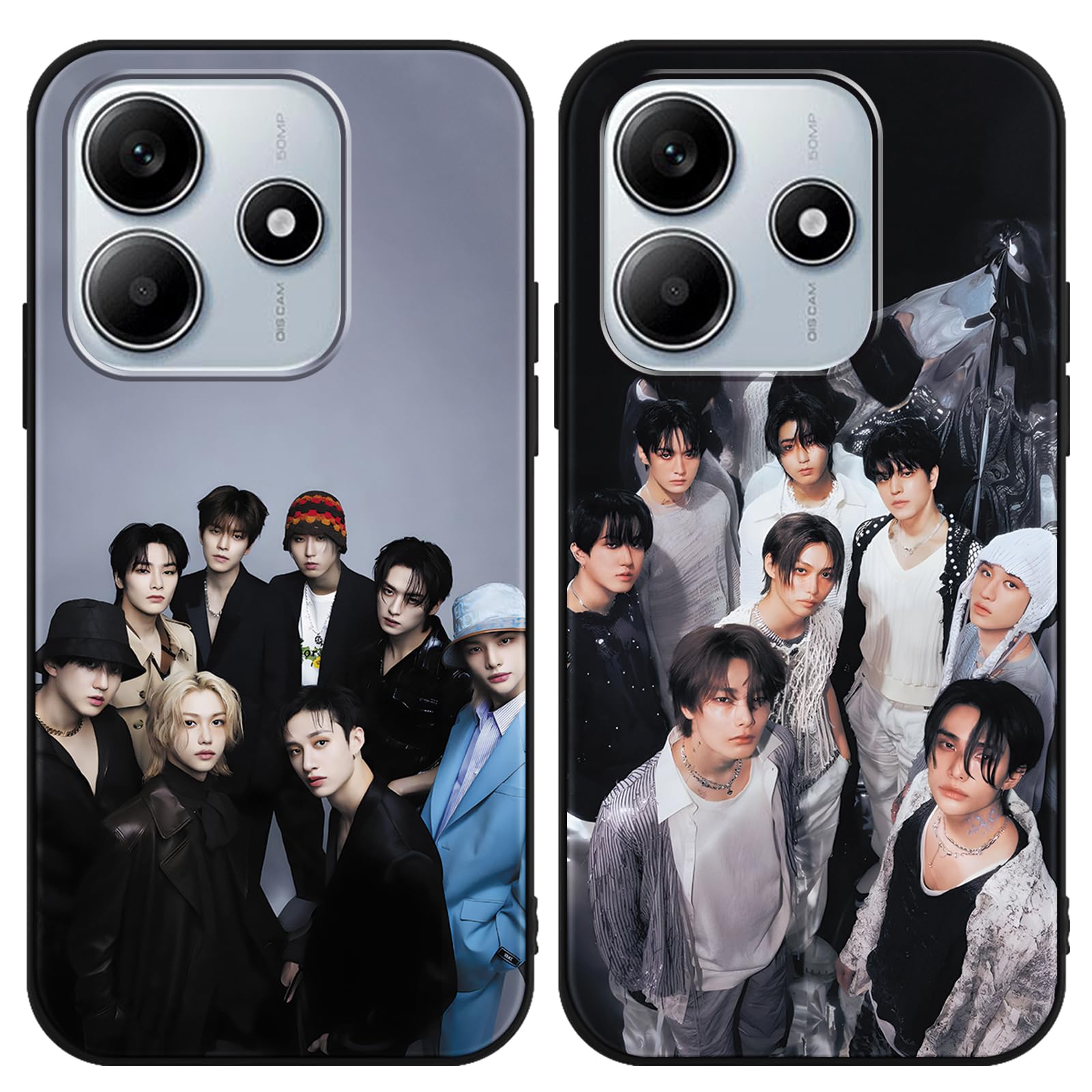 2 Piezas Negro Funda Para Xiaomi Redmi Note 14 5G 6,67", KPOP