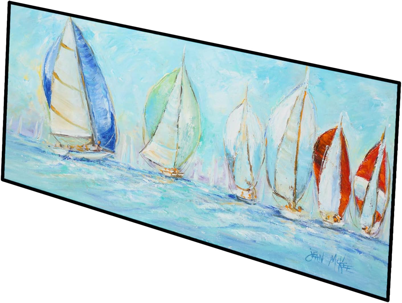 Caroline's Treasures JMK1303HRM2858 Sailboats Regatta Indoor/Outdoor Runner Mat 28x58,