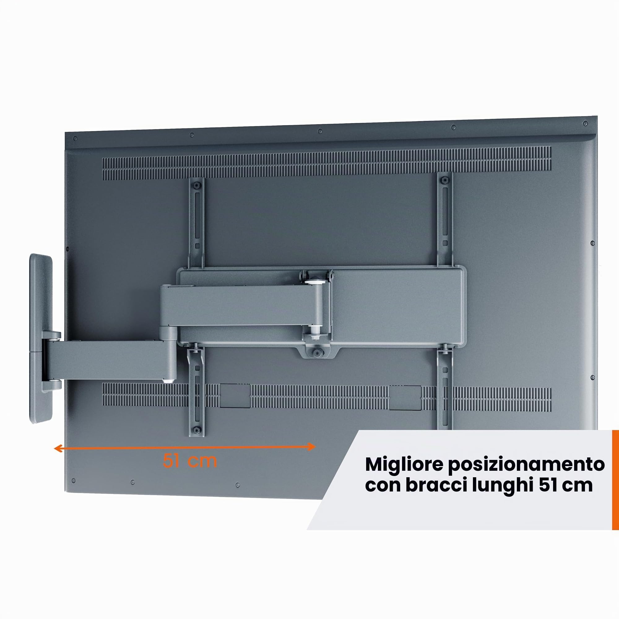 Vogel’s TVM 1225 Supporto TV girevole per televisori da 19-43 pollici, Max. 15 kg, Orientabile fino a 120°, Staffa da parete per TV full-motion max. VESA 200x200