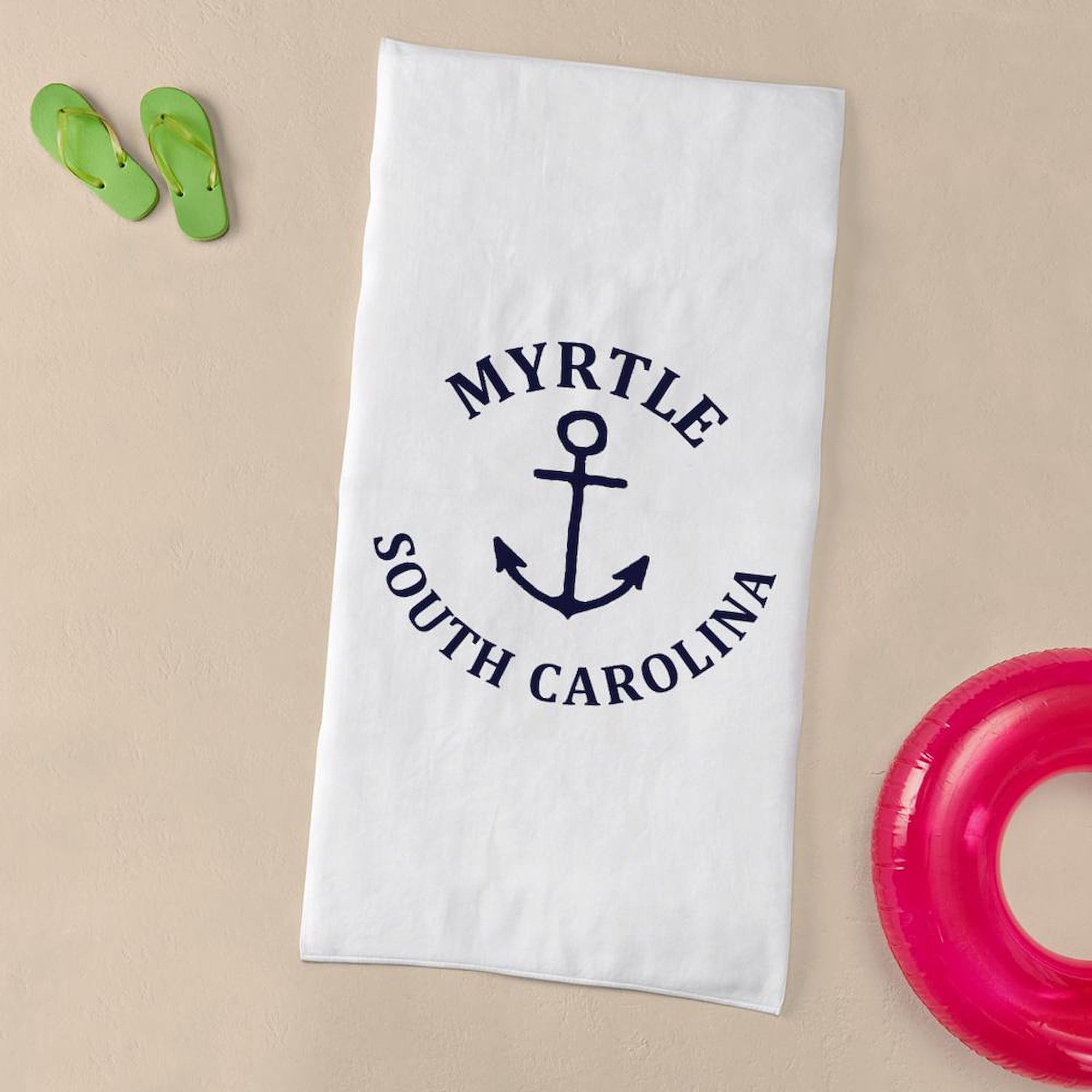 CafePress Hilton Head Island Beach Towel - 30x60 Inch Soft, Absorbent Towel With Print - View #3