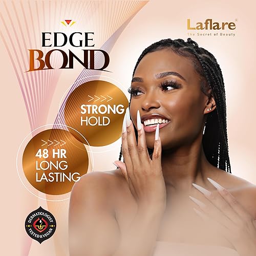 Miniatura 4 de Laflare Edge Control Extreme Hold Gel para la naturaleza y los niños Cabello con biotina y aceite de coco No graso para todo tipo de cabello 3.4 fl