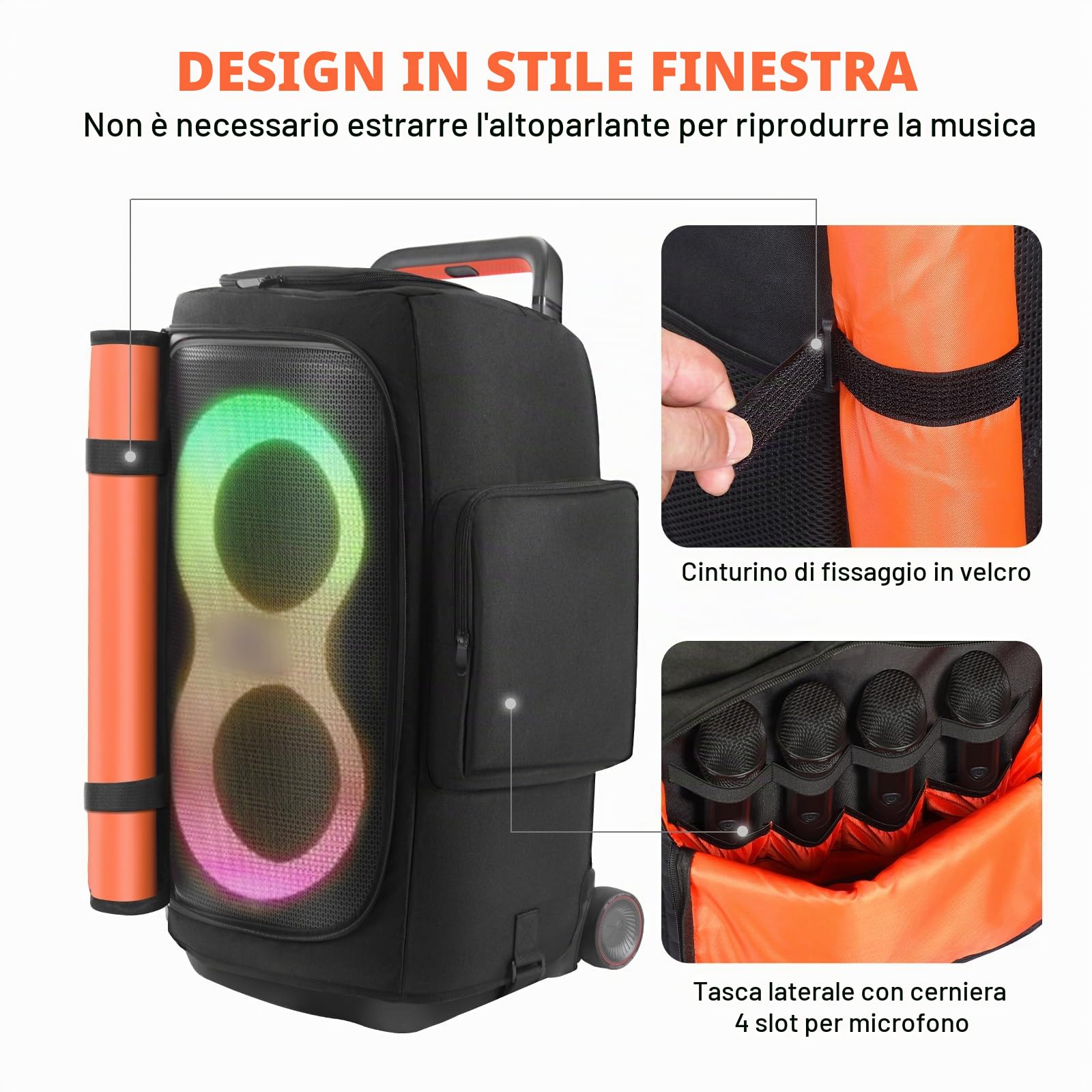 LEFOR·Z Custodia per altoparlanti compatibile con JBL PartyBox 520, custodia antipolvere per altoparlante portatile, adatta per JBL PartyBox 520, per viaggi all'aperto, solo copertura