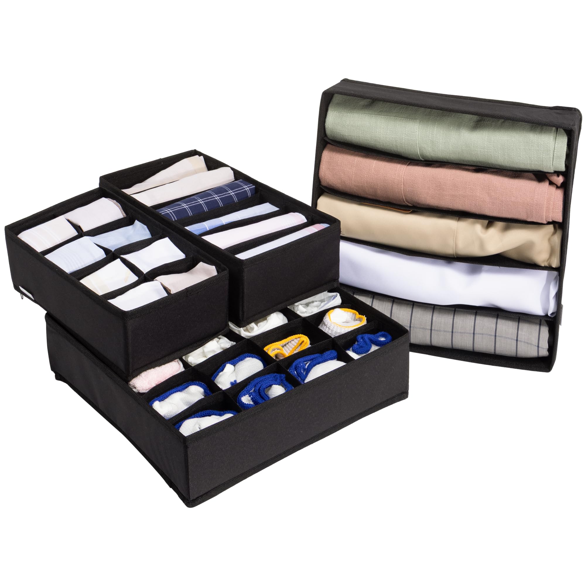 Navaris Set 6X Scatole Organizer - Organizzatori Armadi Pieghevoli
